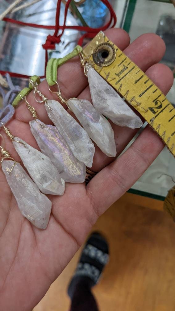 Aura Quartz Crystal Necklace