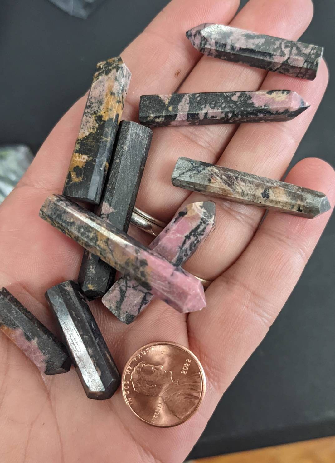 Rhodonite Jewelry Size Tower/Obelisk/Point