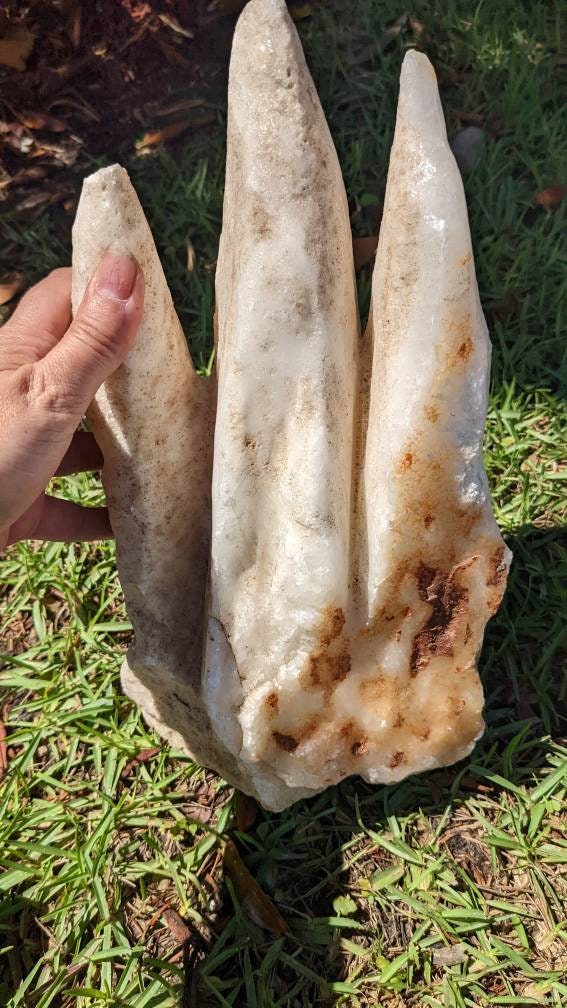 Big Stand up Tri Point Calcite Crystal from Three Gorges Dam China