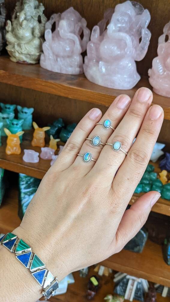 Ethiopian Opal Sterling Silver Ring
