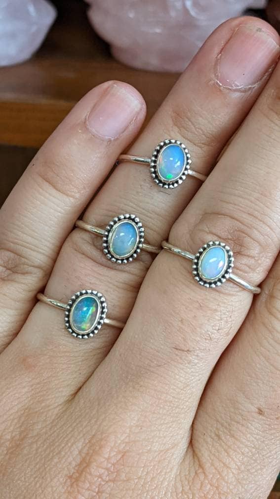 Ethiopian Opal Sterling Silver Ring