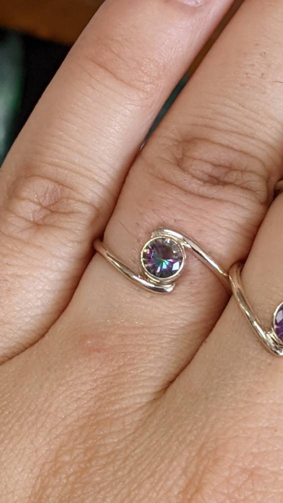 Mystic Topaz Sterling Silver Ring