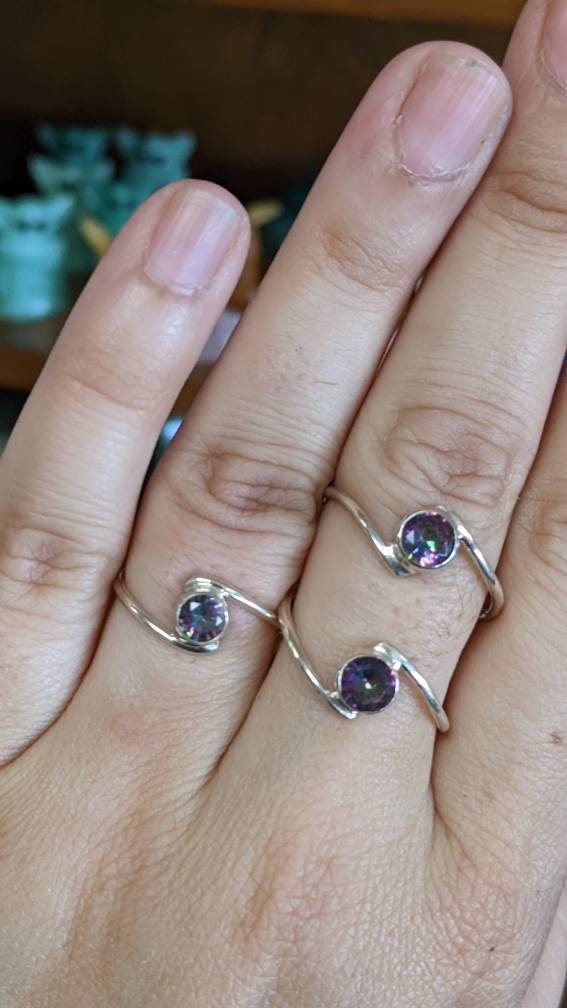 Mystic Topaz Sterling Silver Ring