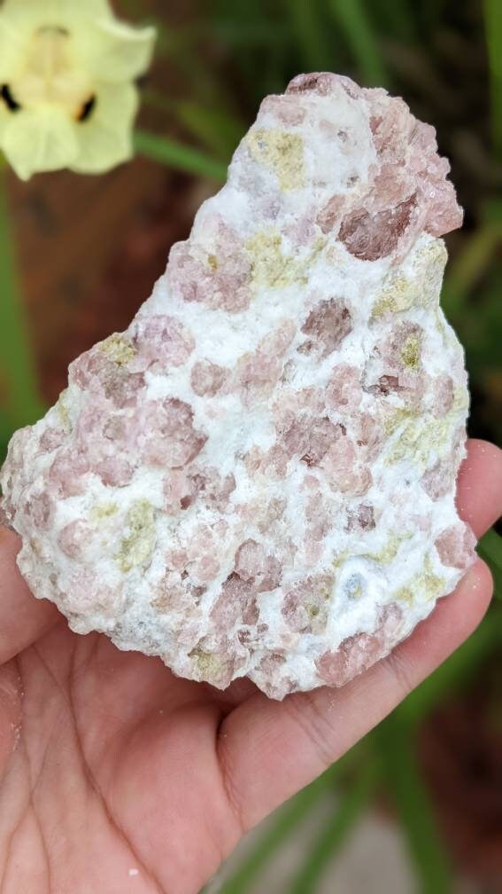 Loaded Raspberry Pink Grossular Garnet Crystal Cluster