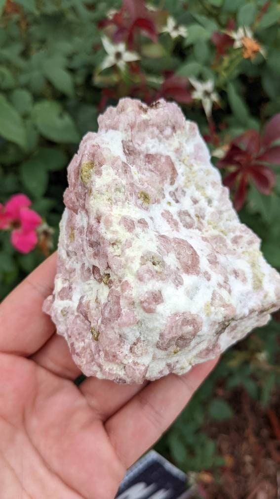 Loaded Raspberry Pink Grossular Garnet Crystal Cluster