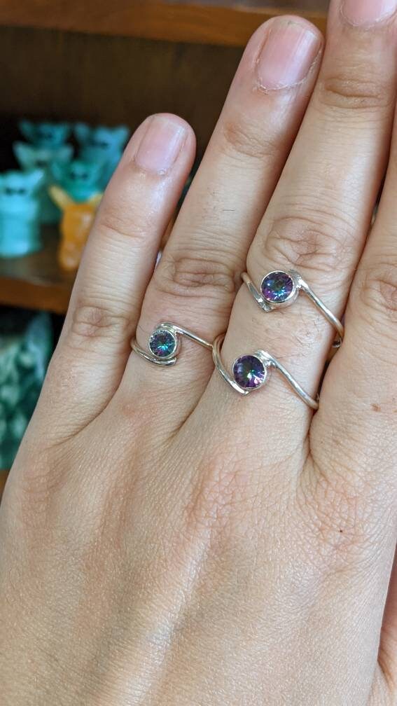 Mystic Topaz Sterling Silver Ring