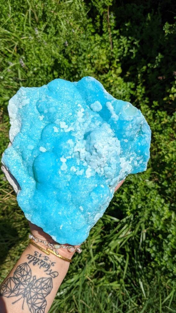 Museum Quality Huge Blue Aragonite Cluster