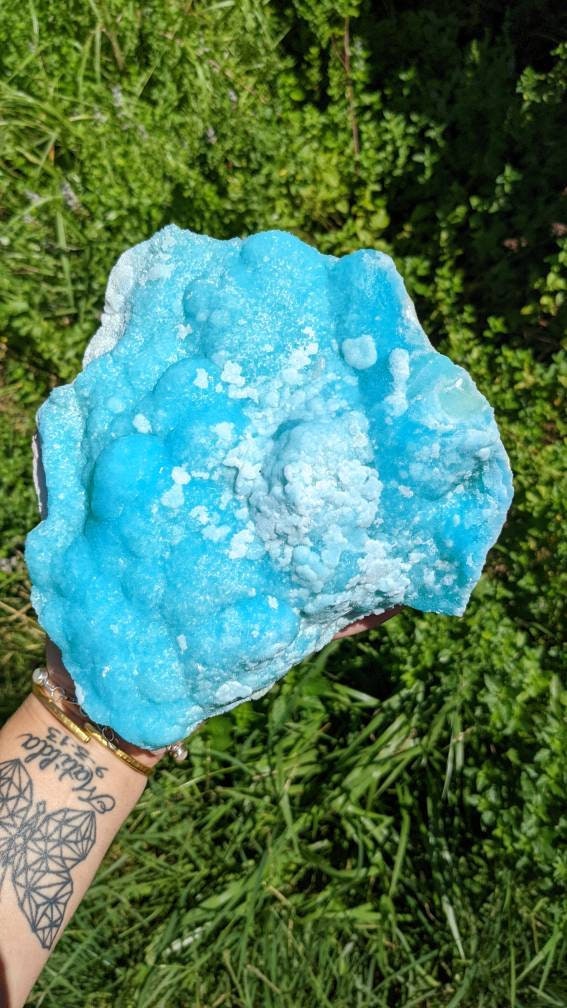Museum Quality Huge Blue Aragonite Cluster