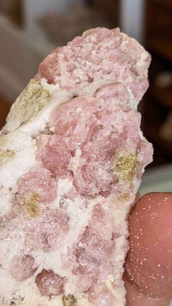 Loaded Raspberry Pink Grossular Garnet Crystal Cluster
