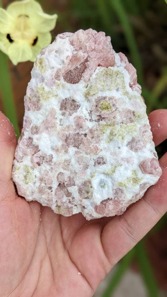 Loaded Raspberry Pink Grossular Garnet Crystal Cluster