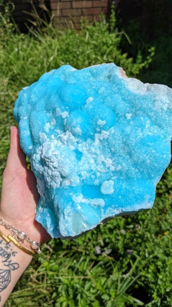 Museum Quality Huge Blue Aragonite Cluster