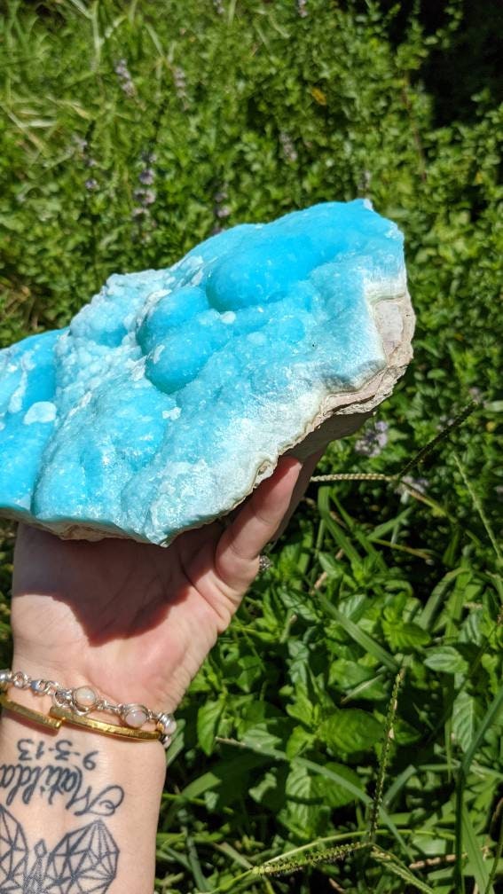 Museum Quality Huge Blue Aragonite Cluster