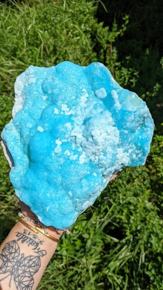 Museum Quality Huge Blue Aragonite Cluster