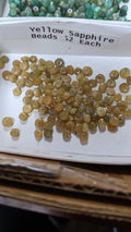 Polished Yellow Sapphire Gemstone Beads
