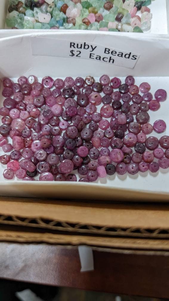 Polished Ruby Gemstone Beads