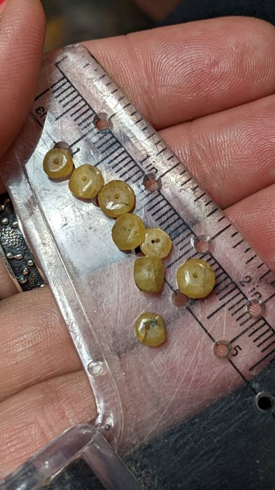 Polished Yellow Sapphire Gemstone Beads