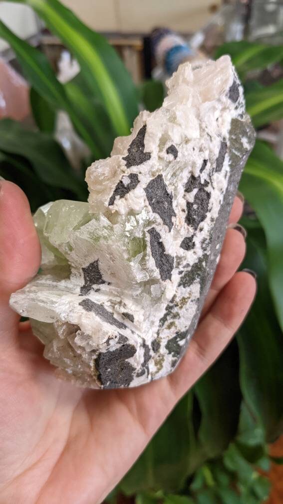 Sparkly Large Green Apophyllite Crystal Cluster