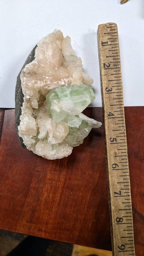 Sparkly Large Green Apophyllite Crystal Cluster