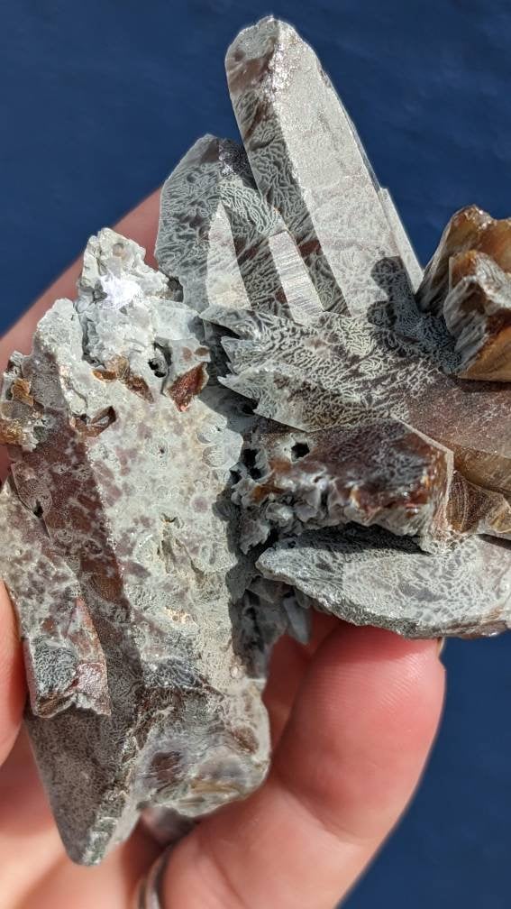Epic Amphibole Included Quartz Cluster