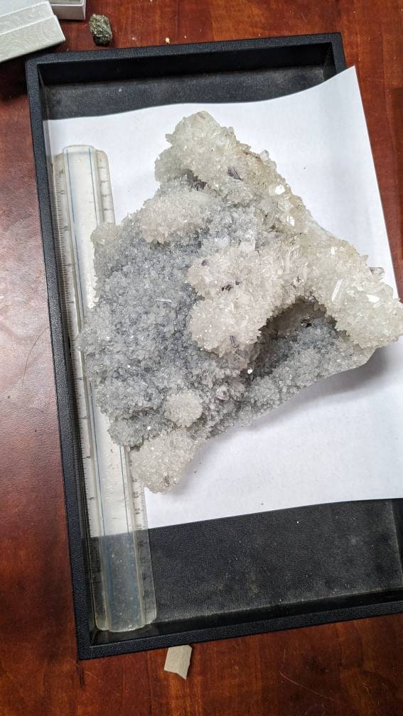 Huge 6lb Sparkly Apophyllite and Calcite Crystal Cluster