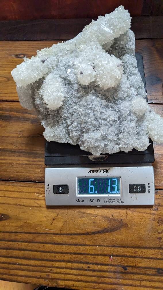 Huge 6lb Sparkly Apophyllite and Calcite Crystal Cluster