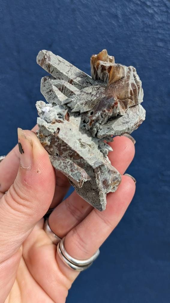Epic Amphibole Included Quartz Cluster