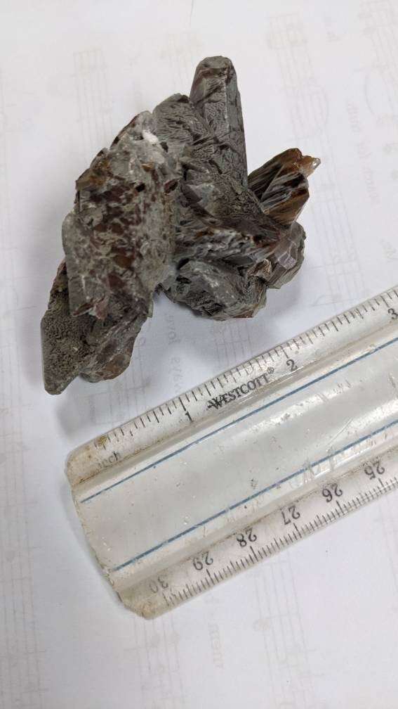 Epic Amphibole Included Quartz Cluster