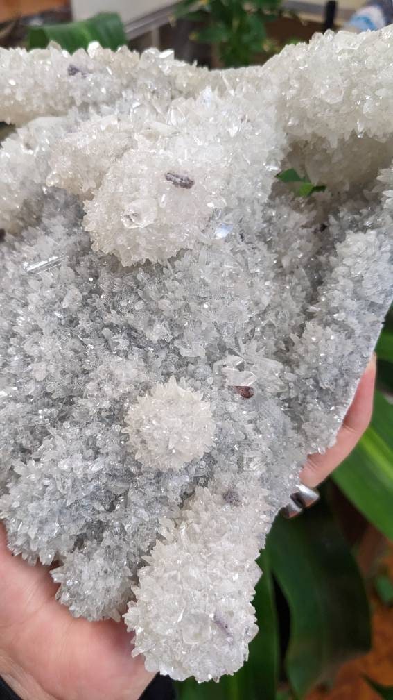 Huge 6lb Sparkly Apophyllite and Calcite Crystal Cluster