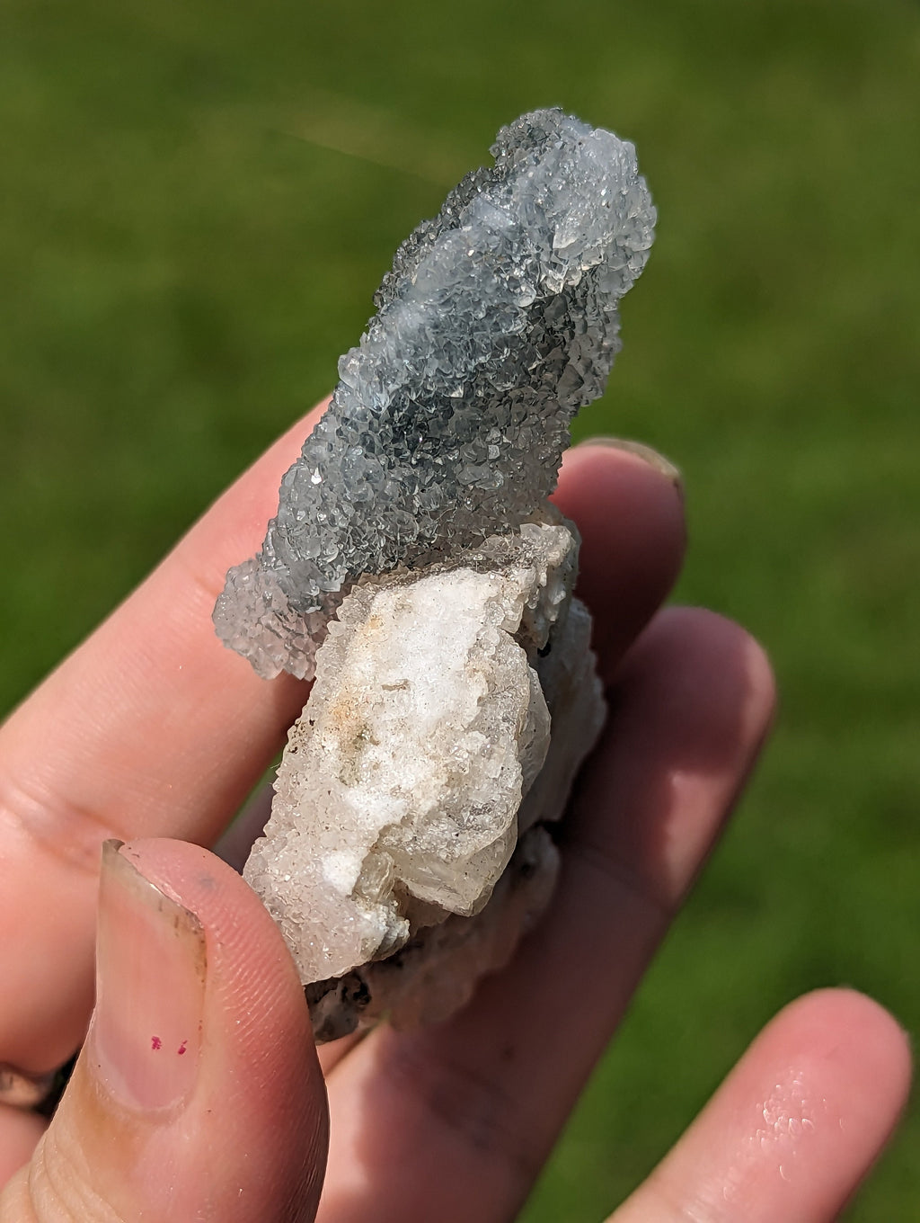 Druzy Chalcedony Cluster, Unusual Growth Pattern