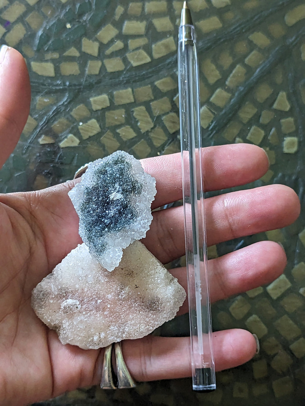 Druzy Chalcedony Cluster, Unusual Growth Pattern
