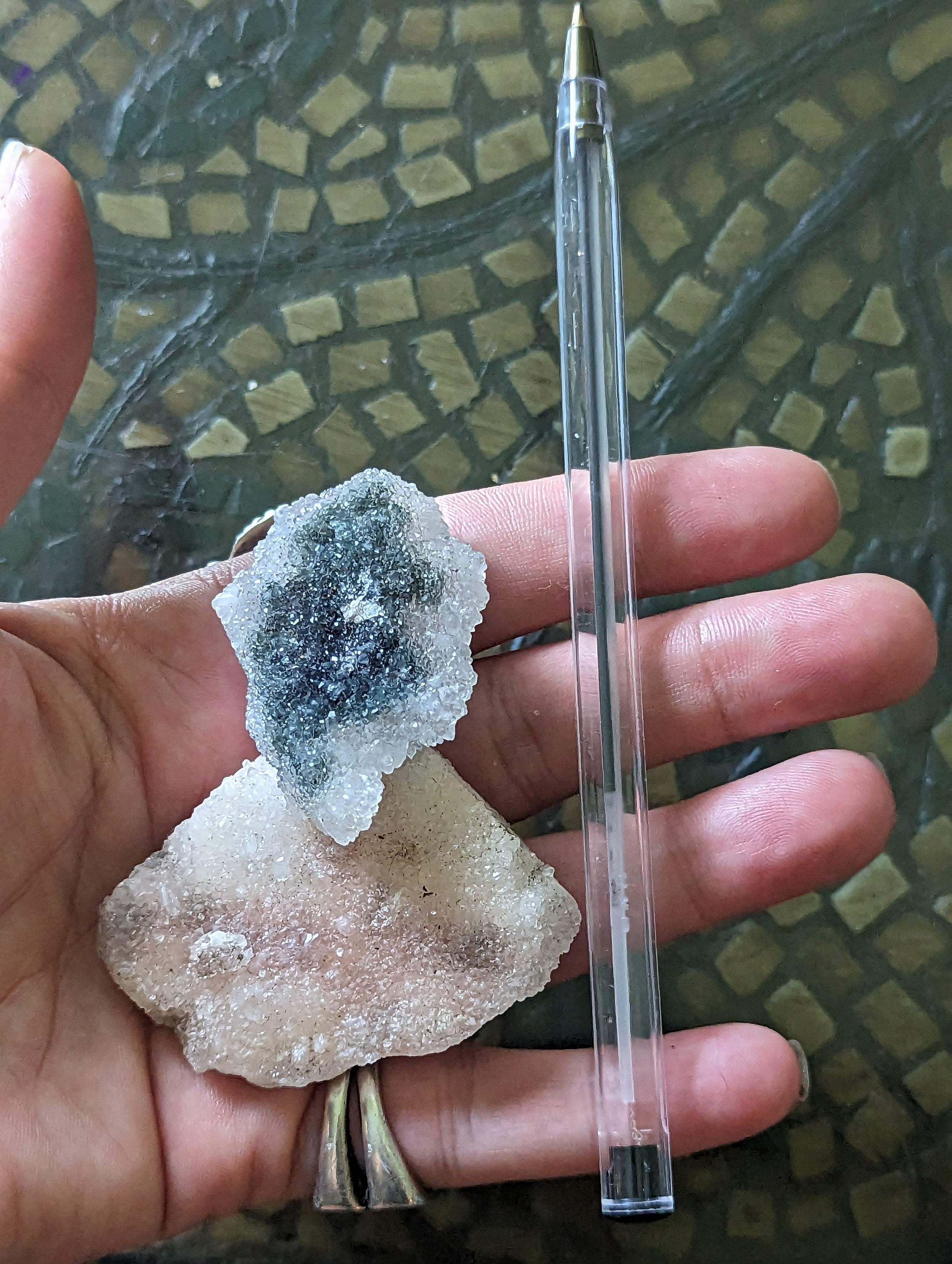 Druzy Chalcedony Cluster, Unusual Growth Pattern