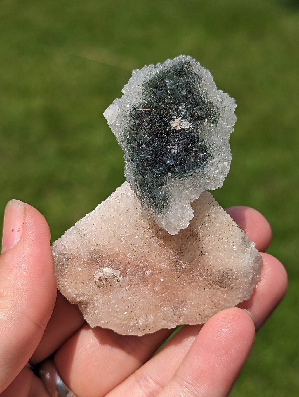 Druzy Chalcedony Cluster, Unusual Growth Pattern