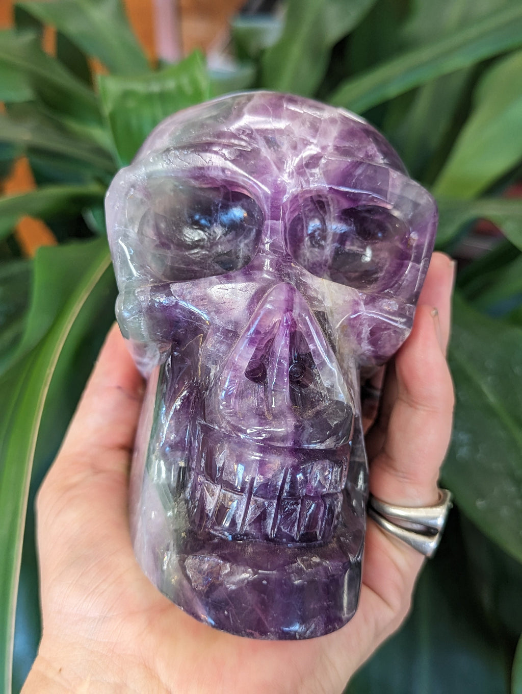 Huge 4.75lb Fluorite Crystal Skull