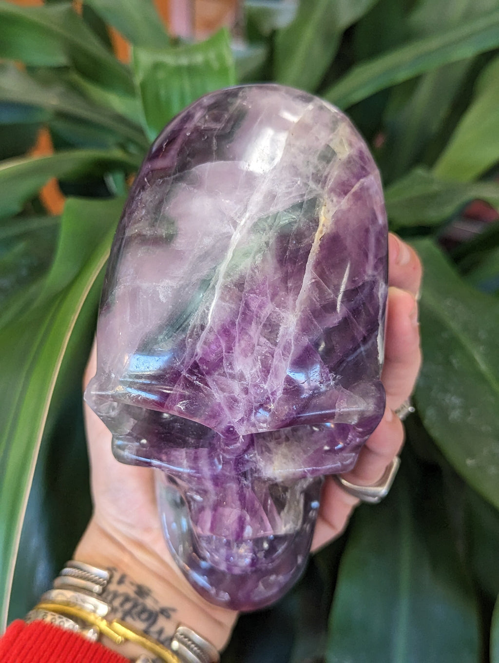 Huge 4.75lb Fluorite Crystal Skull