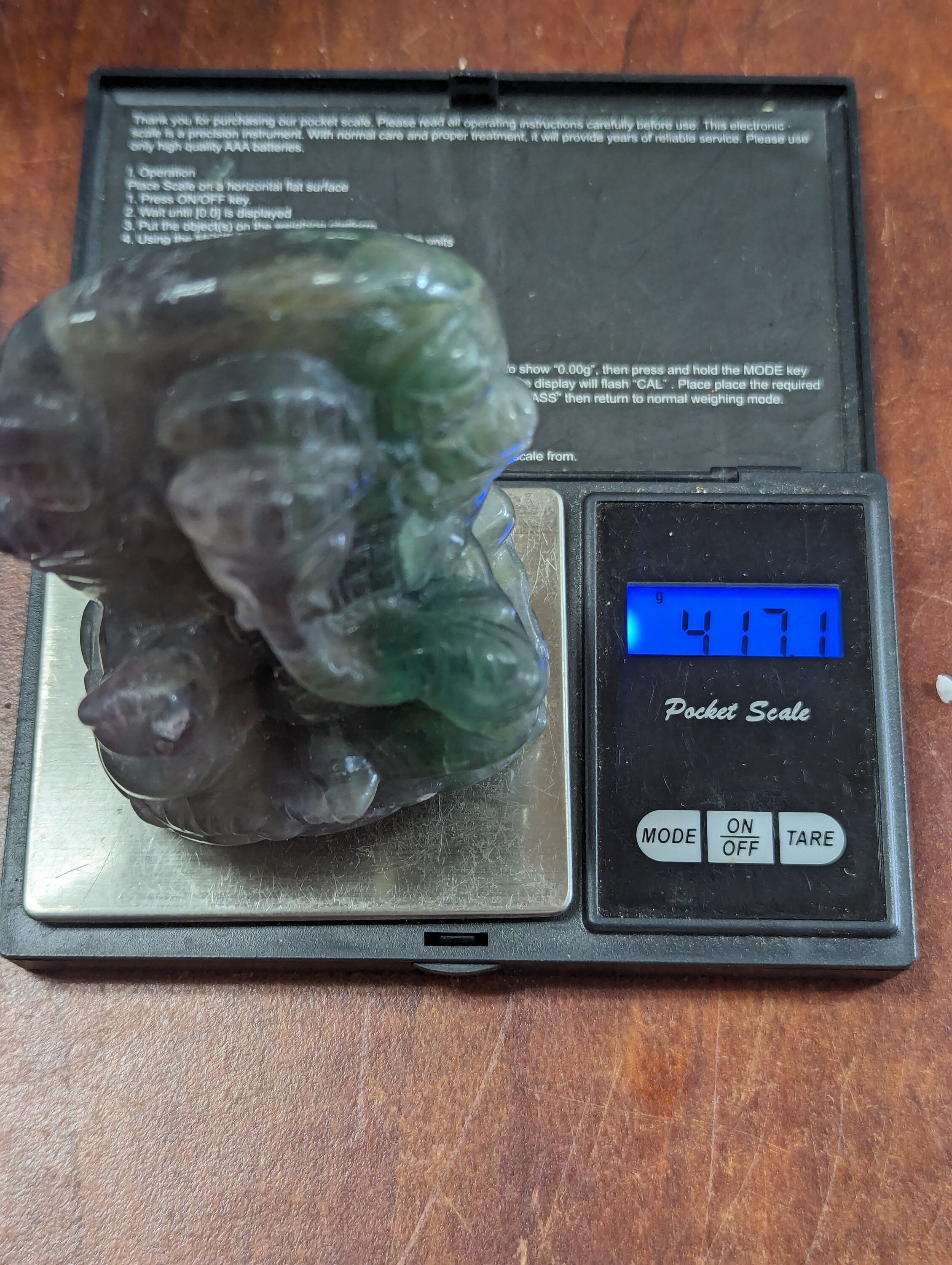 Multicolored Fluorite Ganesha Stone Carving
