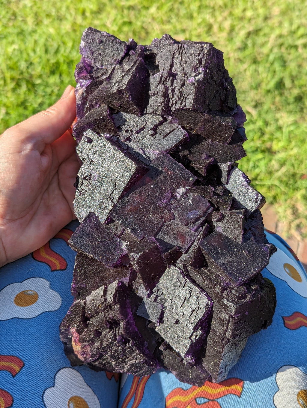 Huge 6.5lb Vintage Illinois Fluorite Minerva Mine Cave in Rock