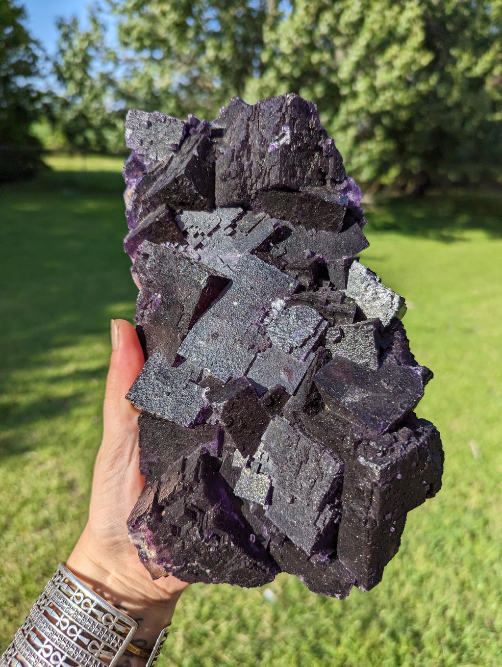 Huge 6.5lb Vintage Illinois Fluorite Minerva Mine Cave in Rock
