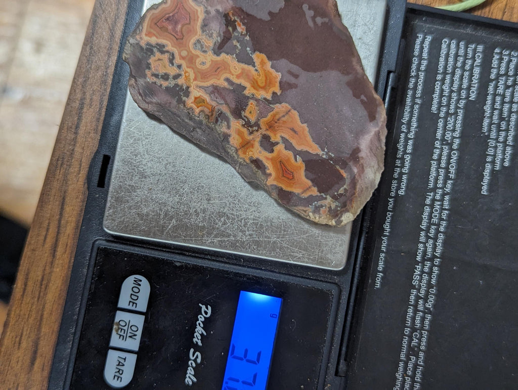 Natural Montana Dryhead Agate Slab, Uncommon Pattern