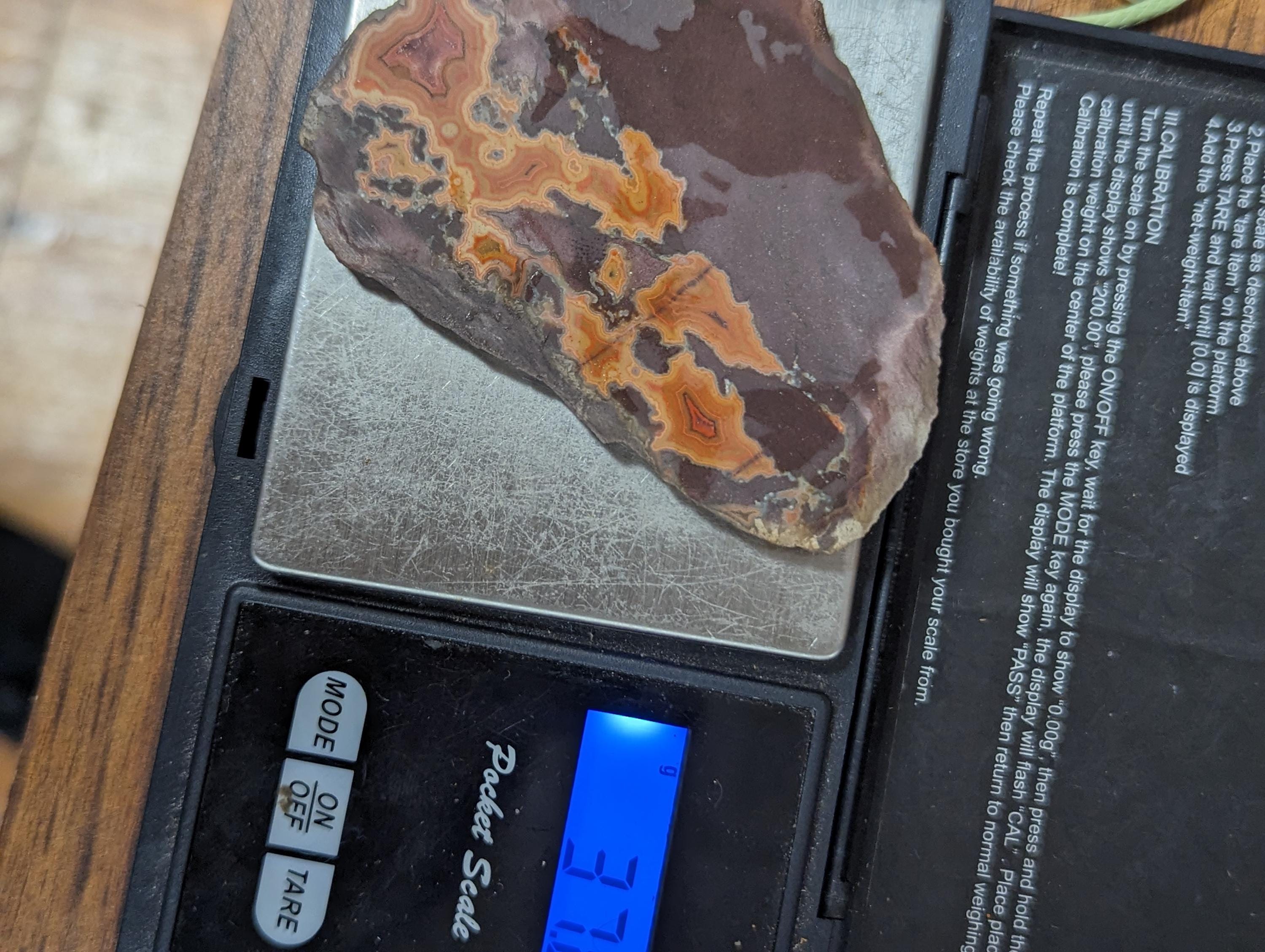 Natural Montana Dryhead Agate Slab, Uncommon Pattern