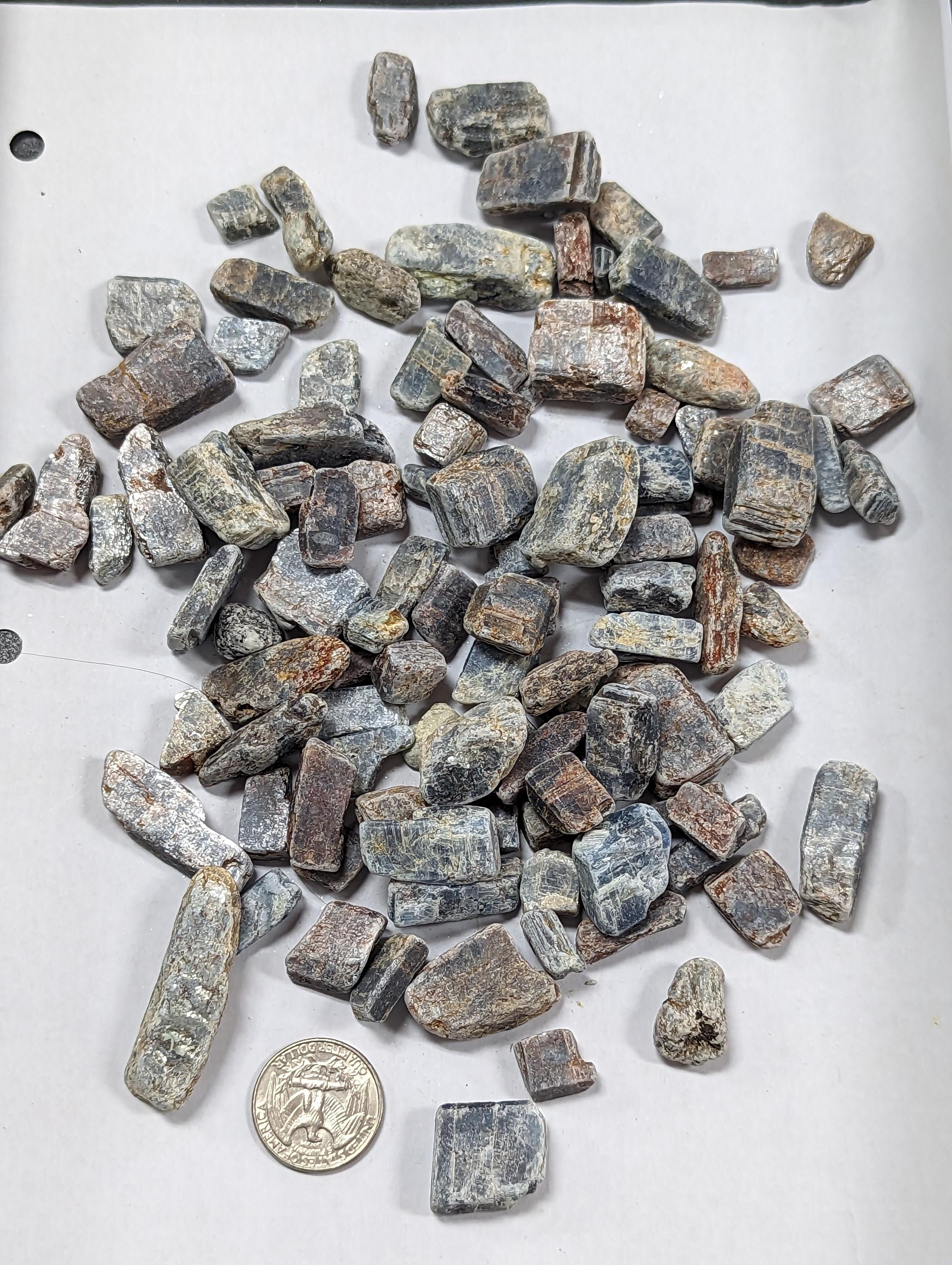 Bulk, African Blue Kyanite Crystals, Fluorescent Thicker Wholesale Parcels