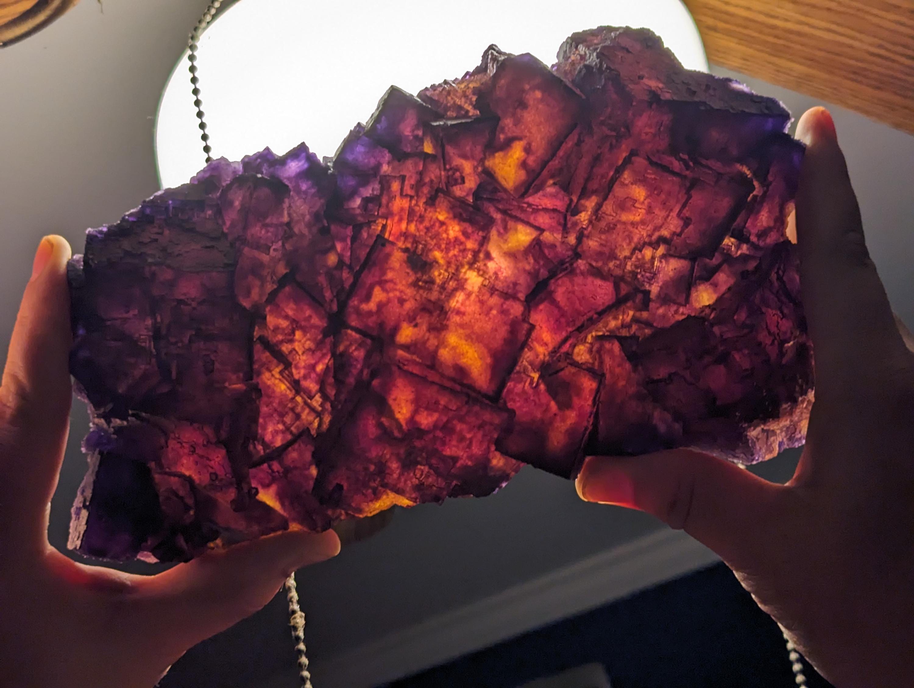 Huge 6.5lb Vintage Illinois Fluorite Minerva Mine Cave in Rock