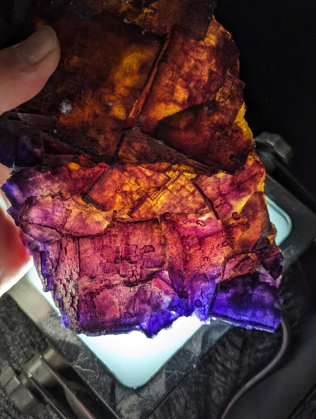 Huge 6.5lb Vintage Illinois Fluorite Minerva Mine Cave in Rock