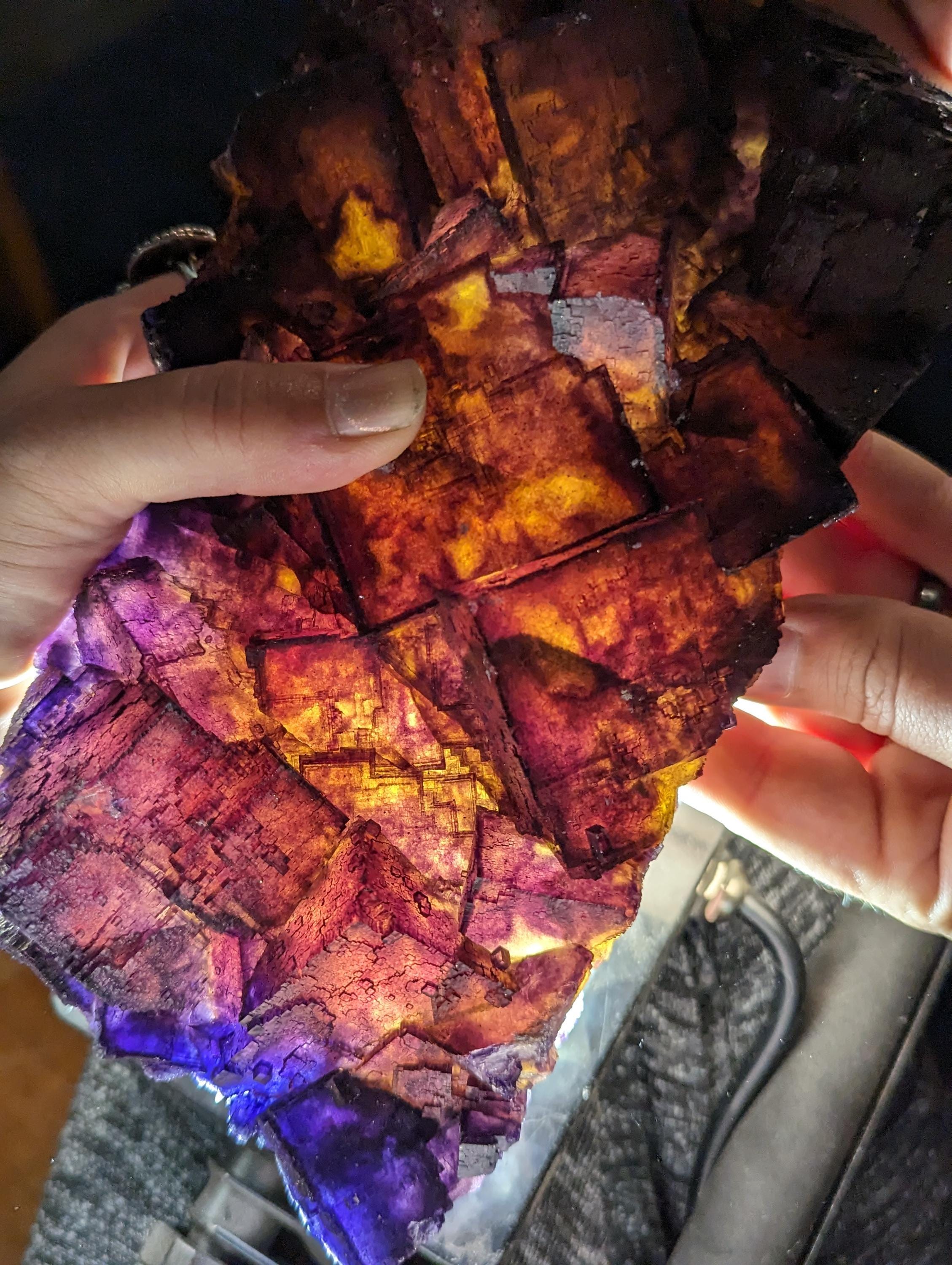 Huge 6.5lb Vintage Illinois Fluorite Minerva Mine Cave in Rock