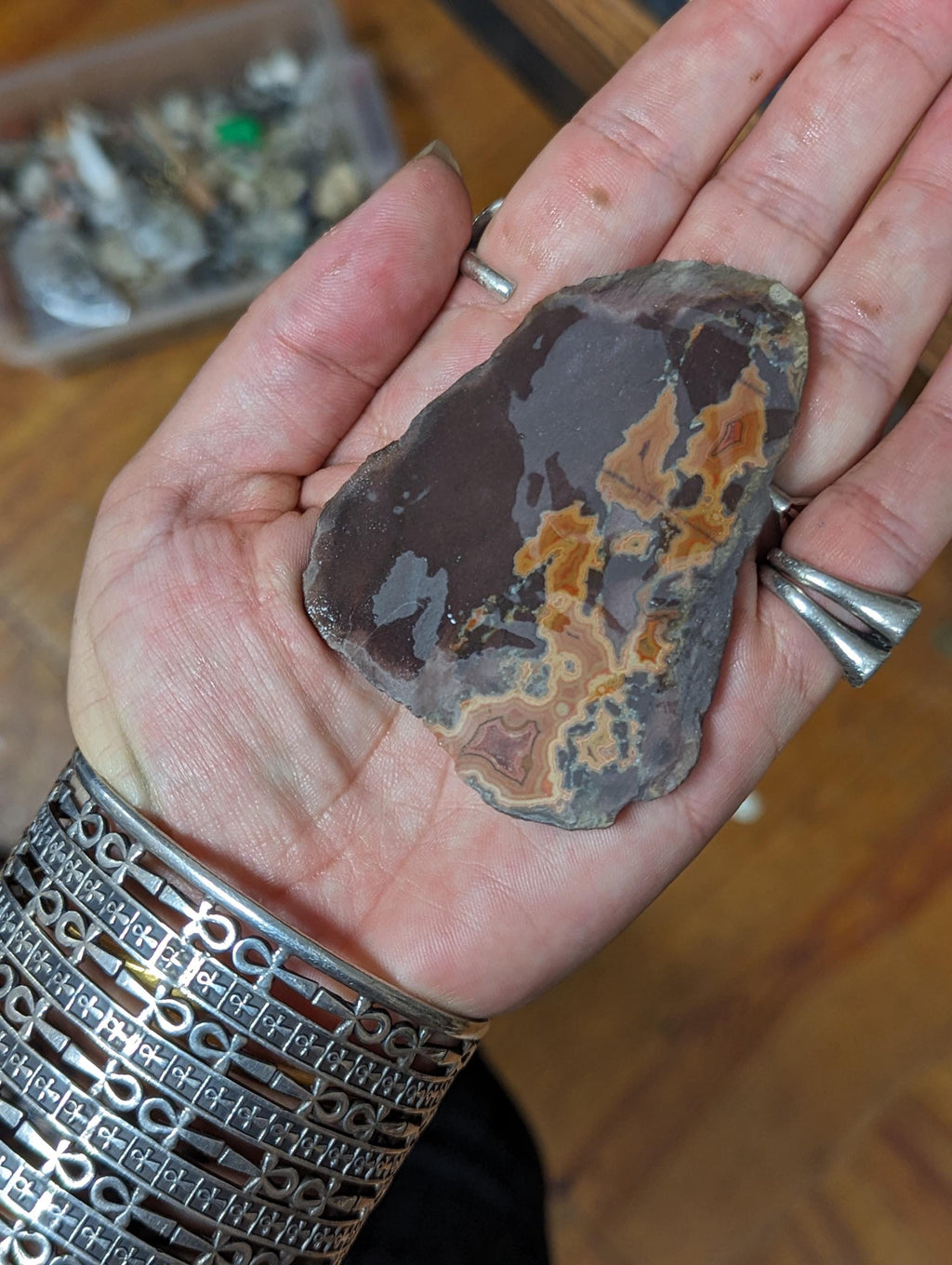 Natural Montana Dryhead Agate Slab, Uncommon Pattern