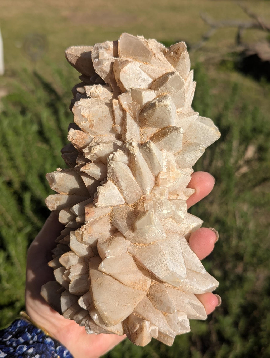 Huge Calcite Cluster, Lots of Points, Funky Backside?, Cool specimen