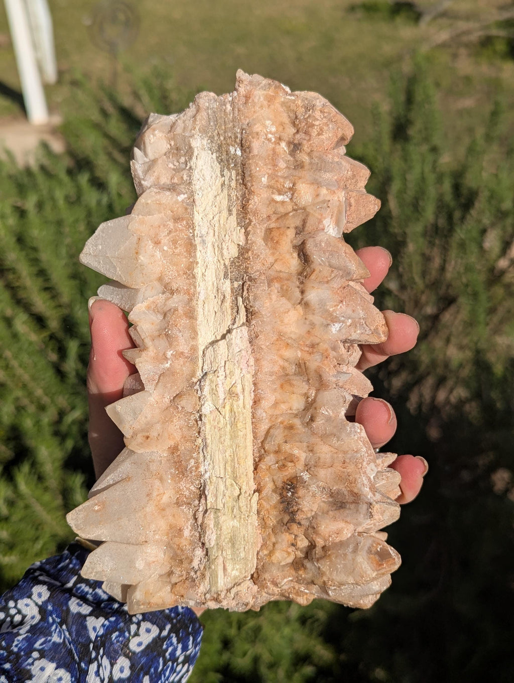Huge Calcite Cluster, Lots of Points, Funky Backside?, Cool specimen