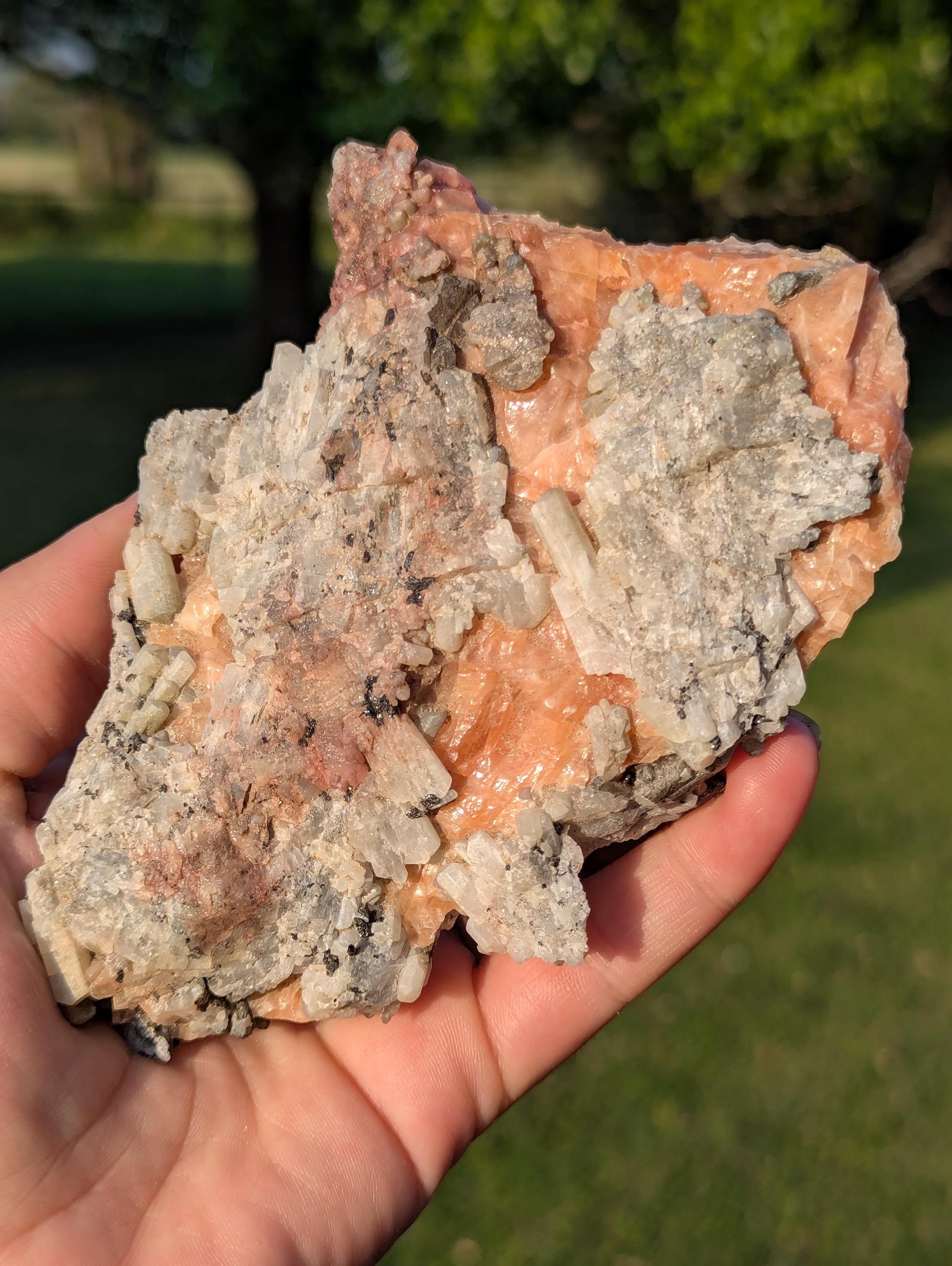 Huge Cluster of Scapolite Crystals on Calcite from Canada
