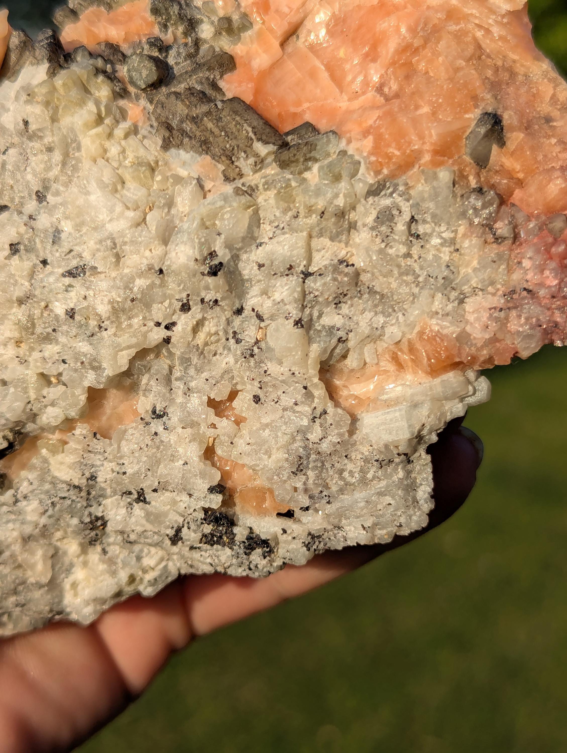 Huge Cluster of Scapolite Crystals on Calcite from Canada