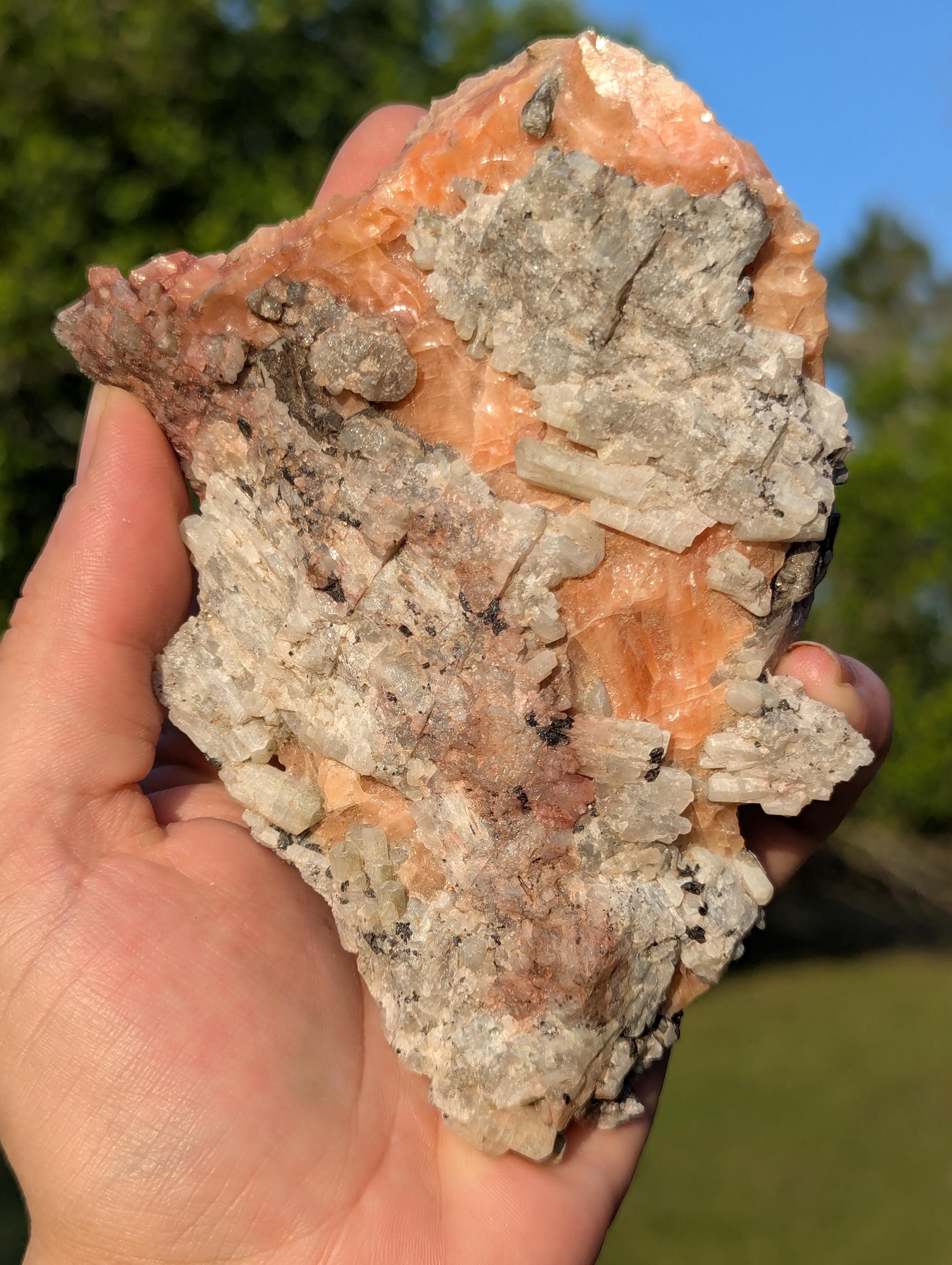 Huge Cluster of Scapolite Crystals on Calcite from Canada