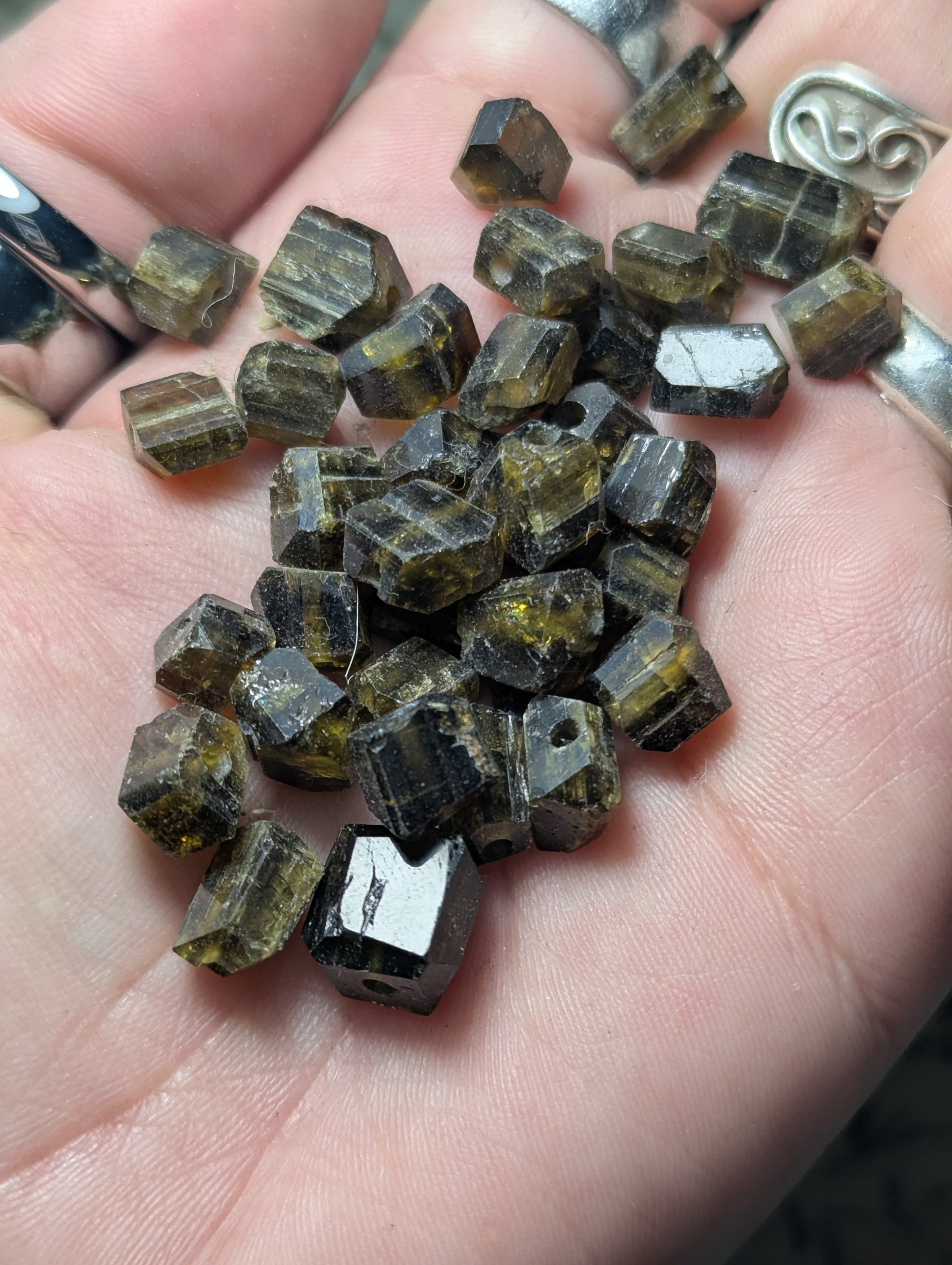 Epidote Crystal Bead